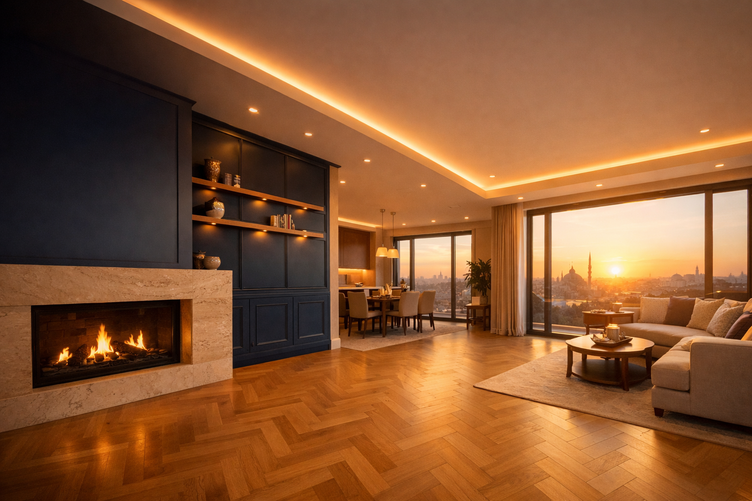 Mekanoba tarafından yenilenmiş çağdaş daire panoraması