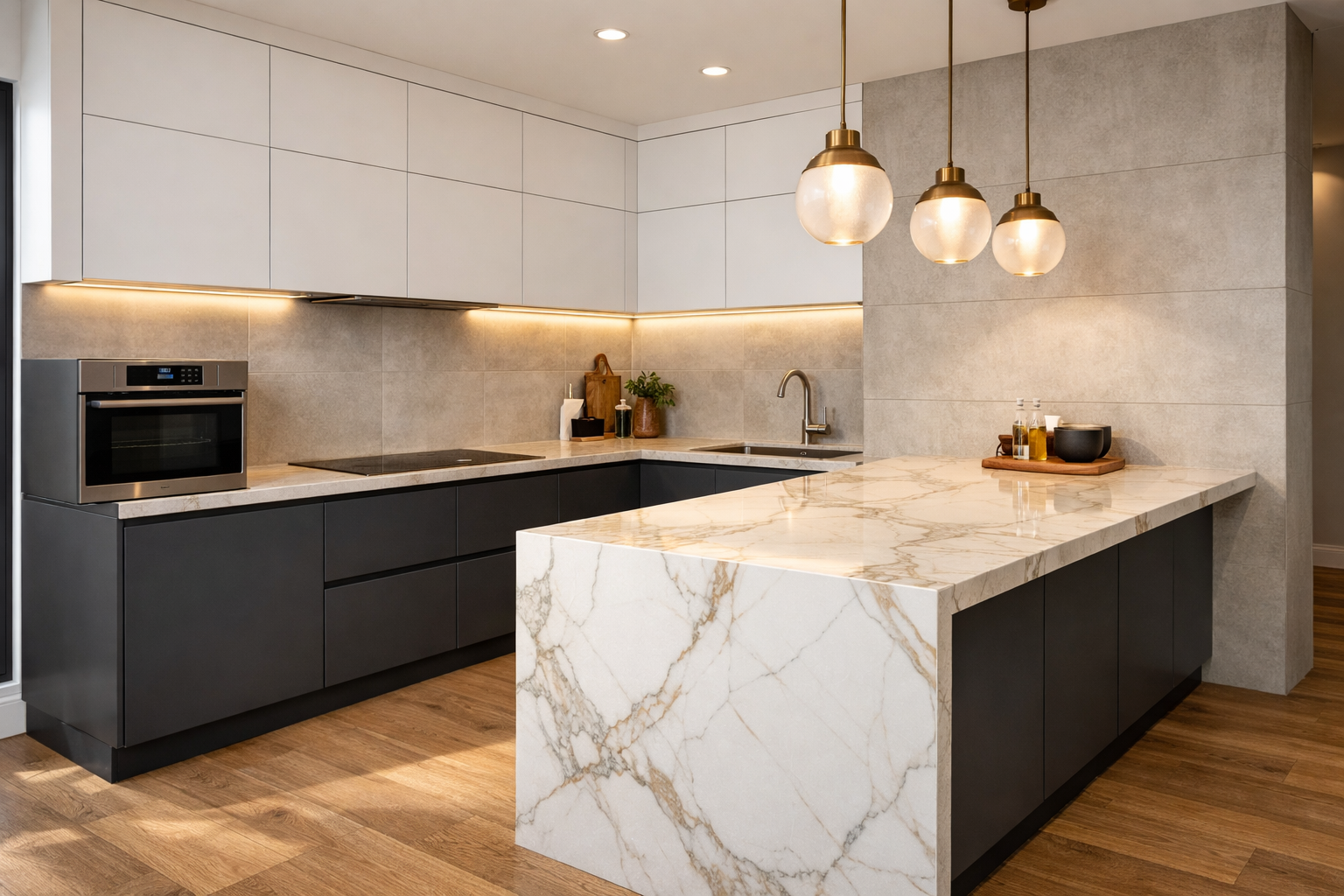 Mekanoba modern mutfak yenileme projesi tamamlanmış hali